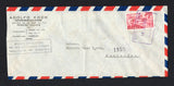 COLOMBIAN PRIVATE EXPRESS COMPANIES - 1952 - RIBON: Long airmail cover franked with single 1950 5c carmine lake & buff (SG 732) tied by fine strike of boxed EXPRESO RIBON PEREIRA cancel in purple dated 16 JUN 1952. Addressed to MANIZALES.  (COL45176)