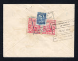 COLOMBIAN PRIVATE EXPRESS COMPANIES - 1929 - COMPANIA DE TRANSPORTES TERRESTRES: Printed 'Farmacia del Carmen' cover with Native Indian illustration franked on reverse with 1923 4c blue national issue (SG 395) and pair 1928 6c red 'Compania de Transportes Terrestres' EXPRESS issue (Hurt & Williams #S15) tied by good strike of boxed COMPANIA DE TRANSPORTES TERRESTRES AGENCIA DE CUCUTA cancel in blue dated MAR 18 1929 with two line 'Contestese por el correo de la Compania de Transportes Terrestres' marking o