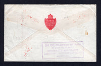 COLOMBIAN AIRMAILS - SCADTA - 1924 - CONSULAR AGENTS CACHETS: Cover franked with 1923 10c blue and 1923 30c dull blue SCADTA issue (SG 398 & 41) tied by BOGOTA SCADTA cds's with green airmail label alongside. Addressed to LIVERPOOL, UK with fine strike of boxed 'Use the Colombian Airmail ! It saves you 10 Days ! Information and Stamps Langstaff, Ehrenberg & Pollak Liverpool' British consular agents cachet in purple on reverse.  (COL/8489)