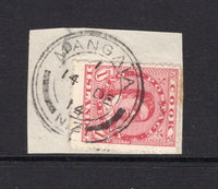 COOK ISLANDS - 1914 - CANCELLATION: 1d red 'Queen Makea Takau' issue, perf 14. A fine used copy on piece tied by superb strike of MANGAIA cds dated 14 DEC 1914. (SG 40)  (COO/20868)