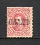 COSTA RICA - GUANACASTE - 1889 - GUANACASTE: 10c brown lake 'Soto' issue with large capitalised 'GUANACASTE' overprint in black, an unused example with variety 'NO CROSS BAR TO A' from position71 in the sheet of 100. A very scarce variety. (SG G65B, Mena #G53a)  (COS44156)