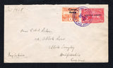 COSTA RICA - 1933 - AIRMAIL: Cover with manuscript 'Air Mail' at top franked with 1930 10c carmine and 1col orange both with 'CORREO AEREO' overprints (SG 181 & 185) tied by CORREO AEREO SAN JOSE cds dated DIC 4 1933. Addressed to UK.  (COS44446)