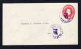 COSTA RICA - 1934 - POSTAL STATIONERY & CANCELLATION: 10c carmine 'Waterlow' postal stationery envelope (H&G B15) used with two strikes of VILLA QUESADA cds dated 3 JUN 1934. Addressed to SAN JOSE with CASILLERO SAN JOSE arrival cds on reverse.  (COS45827)