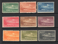 CUBA - 1931 - AIRMAILS: 'Foreign Airmail' issue the set of nine fine mint. (SG 376/384)  (CUB/3112)