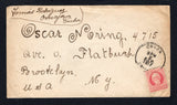 CUBA - 1917 - US COLONY IN CUBA & CANCELLATION: Cover with manuscript 'Tomas Rodriguez, Omaja, Cuba' return address at top franked with single 1917 2c rose red (SG 337) tied by OMAJA ORIENTE cds dated 2 SEP 1917. Addressed to USA. Omaja was an American Methodist colony settled in 1905. A small article on the town of Omaja accompanies.  (CUB44935)