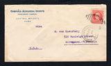 CUBA - 1922 - TRAVELLING POST OFFICES: Cover with printed 'Compania Azucarera Oriente, Departamento Comercial, Central Oriente, Cuba' company imprint at top left franked with 1917 2c rose carmine 'Portrait' issue (SG 337) tied by good strike of MANZANILLO Y SANTIAGO AMBU '1' duplex cds dated JUL 20 1922. Addressed to USA.  (CUB45463)