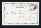 DANISH WEST INDIES - 1903 - BISECT: Black & white PPC showing five different views of St Thomas and headed 'DANSK VESTINDIEN BREVKORT' on message side franked with diagonally BISECTED 1896 4c pale blue & orange brown (SG 33b) tied by ST. THOMAS cds dated 20 3 1903. Addressed to a German seaman on board the 'S.M.S. Panther' a German naval vessel which had been in the area dealing with the Venezuelan civil war during 1902-1903. Very unusual to get the bisect used on a postcard.  (DEN45662)