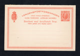 DANISH WEST INDIES - 1908 - POSTAL STATIONERY: 10b + 10b red 'King Frederik VIII' postal stationery reply card (H&G 35). A fine unused example.  (DEN45672)