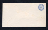 DANISH WEST INDIES - 1878 - POSTAL STATIONERY: 2c pale ultramarine postal stationery envelope with watermark Type A (H&G B2) on thin paper. A fine unused example.  (DEN45674)