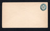 DANISH WEST INDIES - 1878 - POSTAL STATIONERY: 2c blue postal stationery envelope with watermark Type A (H&G B2) on thicker buff paper. A fine unused example.  (DEN45675)