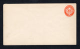 DANISH WEST INDIES - 1893 - POSTAL STATIONERY: 3c orange postal stationery envelope with watermark Type C (H&G B5a) on thicker white paper. A fine unused example.  (DEN45676)