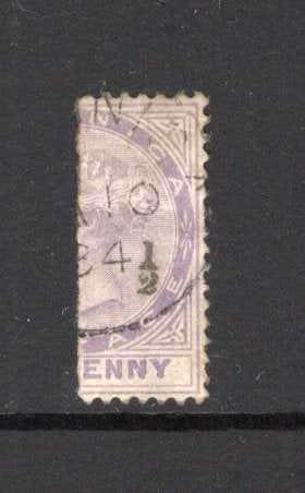 DOMINICA - 1882 - PROVISIONAL ISSUE: ½d on BISECTED 1d lilac with small '½' overprint in black, a fine cds used copy. (SG 10)  (DMN43723)