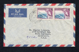 DOMINICA - 1963 - CANCELLATION: Commercial airmail cover franked with 2 x 1954 14c blue & purple QE2 issue (SG 152) tied by BELL cds dated 16 OC 1963. Addressed to USA with G.P.O. DOMINICA transit cds on reverse. A very scarce cancel, this Postal Agency only operated between October 1955 and January 1965.  (DMN45686)