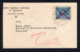 ECUADOR - 1948 - OFFICIAL MAIL: Headed 'Centro Agricola Cantonal de Guayaquil' official cover franked with 1947 30c blue 'Official' issue (SG O804) tied by GUAYAQUIL cds and red crayon 'X'. Addressed to the Ministry of the Exterior in QUITO with manuscript 'T multada' in red crayon. Arrival cds on reverse.  (ECU8785)