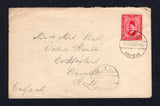 EGYPT - 1937 - BRITISH FORCES IN EGYPT & CANCELLATION: Cover franked with single 1936 10m carmine 'British Forces in Egypt' issue (SG A13) tied by fine ABU QIR cds with second strike alongside. Addressed to UK with ALEXANDRIA transit cds on reverse.  (EGY18773)