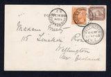 EGYPT - 1903 - MARITIME & DESTINATION: Black & white PPC 'Egyptische Frauen' written on board the 'R.M.S. Arcadia' with manuscript endorsement on picture side franked on message side with 1888 1m pale brown & 3m yellow (SG 58 & 61) tied by COLOMBO (Ceylon) cds. Addressed to NEW ZEALAND with arrival cds's.  (EGY3013)