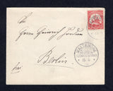 GERMAN COLONIES - SOUTH WEST AFRICA - 1903 - CANCELLATION: Cover franked with single 1901 10pf carmine 'Yacht' issue (SG 13) tied by fine MALTAHOHOE cds with second fine strike alongside. Addressed to GERMANY with arrival cds on reverse. Scarcer origination.  (GER26409)