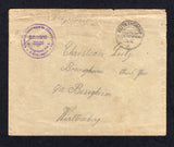 GERMAN COLONIES - SOUTH WEST AFRICA - 1906 - MILITARY MAIL: Stampless soldiers letter with manuscript 'Feldpostbrief' at top and circular 'Kaisarl. Schatztruppe fur Sudwestafrika Soldatenbrief- Stempel Feldregiment No.2 * 5 Kompagnie' cachet in purple and KEETMANSHOOP cds dated 28/12 1906 alongside. Addressed to GERMANY with arrival cds on reverse. Cover is a little roughly opened at top.  (GER32895)