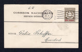 GUATEMALA - 1930 - POSTAL STATIONERY: 'UN PESO' on 2p 50c brown postal stationery notification envelope (H&G NB2) with 'CORREOS NACIONALES SERVICIO INTERIOR' overprint in black (Guatemala Handbook Type D). A fine used example with GUATEMALA CITY machine cancel dated FEB 1930 on front and circular 'RECEPTORIA DE CERTIFICADOS ADMINISTRACION CENTRAL GUATEMALA' cds in purple and large circular 'CARTEROS 3 GUATEMALA' marking both on reverse. Addressed locally within GUATEMALA CITY.  (GUA/30198)