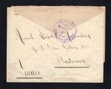 GUATEMALA - 1898 - POSTAL STATIONERY: Cover franked with an 1890 10c rose postal stationery envelope 'Paste Up' (H&G B5) with the stationery envelope attached over the flap so that the flap is on the front of the main envelope and the 10c rose imprint is on the reverse. The flap is tied by octagonal CORREOS DIRECCION GENERAL cds dated 30 SET 1898 with a second strike cancelling the stamp imprint. Addressed to FRANCE with French arrival cds on the stamp imprint on reverse. A highly unusual item.  (GUA/42130
