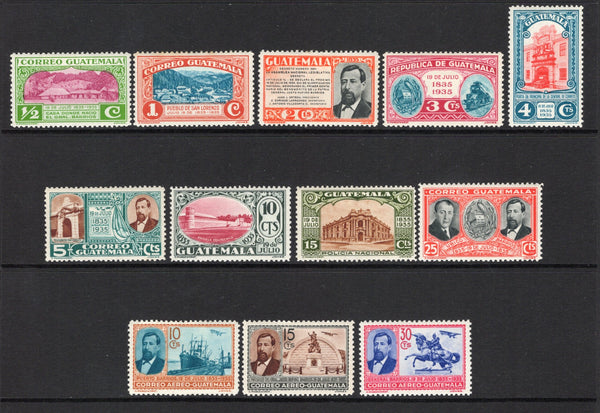 GUATEMALA - 1935 - COMMEMORATIVES: 'Birth Centenary of General Justo Rufino Barrios' issue the set of twelve fine mint. (SG 282/293)  (GUA/42695)