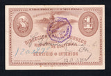 GUATEMALA - 1898 - POSTAL STATIONERY & TRAIN THEMATIC: 1c brown on white 'Train' postal stationery card (H&G 6) used with POSTA LOCAL DIRECCION GENERAL octagonal cancel in purple dated 26 JAN 1898. Addressed locally with commercial message on reverse showing the correct local usage.  (GUA44521)