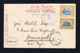 GUATEMALA - 1905 - DESTINATION: Black & white PPC 'Plantacion de Banano' franked on message side with 1902 6c blue green & bistre and 10c blue & orange (SG 119/120) tied by GUATEMALA CITY duplex cds dated 8 AUG 1905. Addressed to MARIUPOL, SOUTH RUSSIA with arrival cds on front.  (GUA44646)