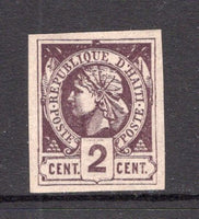 HAITI - 1881 - CLASSIC ISSUES: 2c purple on greyish 'Liberty Head' issue a fine mint copy, full O.G. four large margins. (SG 2a)  (HAI/19981)