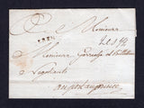 HAITI - 1781 - PRESTAMP: Cover dateline 'Jerimya 2 7th 1781' on inner flap with good strike of arched JEREMIE marking in black and rated '2es ½' (2½ escalins). Addressed to PORT-AU-PRINCE. A nice clean cover from the early Saint Domingue period.  (HAI/41986)