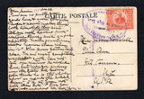 HAITI - 1912 - MARITIME: Circa 1912 black & white PPC 'Port-au-Prince - Haiti - Un grand Chef' franked on message side with single 1906 2c orange (SG 133) tied by fine strike of large undated oval 'HAMBURG-AMERICAN LINE, ATLAS SERVICE Posted on High Seas S.S. ALLEMANNIA' ship cancel in purple. Addressed to USA. Very attractive.  (HAI/43059)