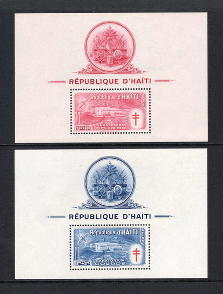 HAITI - 1949 - COMMEMORATIVES: 'Anti-tuberculosis and Malaria Relief Fund' issue, the pair of miniature sheets fine mint. (SG MS433)  (HAI43607)