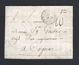 HAITI - 1790 - PRESTAMP: Complete folded letter dateline 'Pt. au Prince le 8 Fevrier 1790'. Addressed to FRANCE, rated '10' in manuscript with good strike of COLONIES PAR BORDEAUX arrival cds on front. A nice clean cover from the early Saint Domingue period.  (HAI43776)
