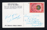 HAITI - 1957 - AIRMAIL: Illustrated PAA 'On the Route of the Flying Clippers' AIRMAIL HAM Radio postcard with PAA publicity messaging on reverse. Franked on message side with 1950 10c carmine (SG 442) cancelled by PORT-AU-PRINCE cds dated 5 MAY 1957. Addressed to UK.  (HAI44553)