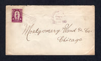 HONDURAS - 1925 - CANCELLATION: Cover franked with single 1924 6c purple (SG 217) tied by 'Lines' cancel with fine strike of undated CORREOS DE HONDURAS cancel with handstamped two line 'cuya / mel' in centre with separate AUG 30 1925 date handstamp alongside. Addressed to USA with PUERTO CORTEZ transit mark on reverse. Very scarce cancel.  (HON/9851)