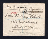 INDIA 1908 REGISTRATION & MULTIPLE FRANKING