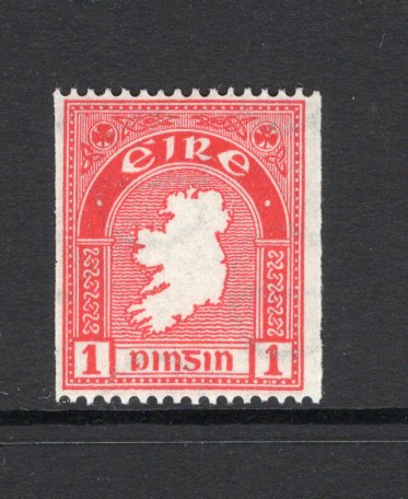IRELAND - 1940 - COIL ISSUE: 1d carmine COIL issue perf 15 x Imperf, a fine mint copy. (SG 112c)  (IRE/13695)