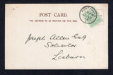 IRELAND - 1903 - GREAT BRITAIN USED IN IRELAND: Plain postcard franked with Great Britain 1902 ½d pale yellowish green EVII issue (SG 217) tied by fine PORTADOWN cds dated JUL 18 1908. Addressed to LISBURN.  (IRE33029)