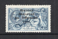 IRELAND - 1922 - SEAHORSE ISSUE: 10/- dull grey blue GV 'Seahorse' issue with 'Provisional Government of Ireland 1922' DOLLARD overprint in black, a fine mint copy. (SG 21)  (IRE/34477)