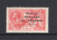 IRELAND - 1922 - SEAHORSE ISSUE: 5/- rose carmine GV 'Seahorse' issue with 'Provisional Government of Ireland 1922' DOLLARD overprint in black, a fine mint copy. (SG 19)  (IRE/42067)