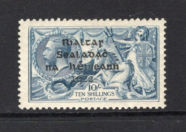 IRELAND - 1922 - SEAHORSE ISSUE: 10/- dull grey blue GV 'Seahorse' issue with 'Provisional Government of Ireland 1922' DOLLARD overprint in black, a fine mint copy. (SG 21)  (IRE43752)