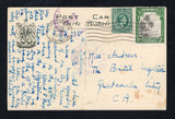JAMAICA - 1938 - DESTINATION: Colour PPC 'Constant Spring Hotel, Jamaica. B.W.I.' franked on message side with 1932 2d black & green and 1938 ½d blue green (SG 111 & 121) tied by KINGSTON machine cancel dated NOV 28 1938. Addressed to GUATEMALA with arrival cds and CARTERO 24 GUATEMALA marking both in purple on front.  (JAM44426)
