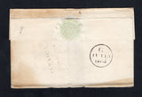 JAMAICA - 1804 - DISINFECTED MAIL & PRESTAMP: Cover with complete original letter enclosed datelined 'Jamaica 19 May 1804' plus on the second page a duplicate letter of one sent in April 1804 per the packet ship 'Queen Charlotte' mentioning the misunderstanding of the use of their private militia in the evacuation of St Dominique (Haiti) due to the war of independence by Jean-Jacques Dessalines with manuscript 'Packet' on front and light strike of straight line 'JAMAICA 20 MAY 1804' marking in black on rev