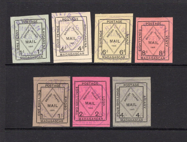 MADAGASCAR - 1895 - BRITISH INLAND MAIL ISSUE: 'British Inland Mail' issue, the set of seven fine cds used. (SG 50/56)  (MAD/14293)