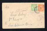 MEXICO - 1914 - CIVIL WAR: Cover franked with 1914 2c emerald green and 3c orange 'Denver' issue (SG CT40/CT41) tied by MONTERREY cds dated 4 DIC 1914. Addressed to USA with SAN ANTONIO TEX arrival cds on front & reverse. Unclaimed with three line 'UNCLAIMED SEBT TO DEAD LETTER OFFICE, SAN ANTONIO, TEXAS' marking in purple also on reverse.  (MEX45411)