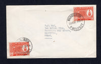 MALAYA - PENANG - 1961 - CANCELLATION: Cover franked with 2 x 1957 2c orange red (SG 45) tied by two fine strikes of MACHANG BUBOK P. WELLESLEY cds's. Addressed to PERAK. Scarce origination.  (MYA/21308)