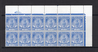 MALAYA - PERAK - 1950 - MULTIPLE: 20c bright blue GVI issue, a fine mint corner marginal block of twelve. (SG 140)  (MYA/27325)