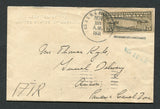 NICARAGUA - 1931 - US MARINES: Cover franked with USA 1926 15c olive brown AIR issue (SG A629) tied by good strike of 5th REG U.S.M.C. MANAGUA NICARAGUA cds dated NOV 28 1931. Addressed to CANAL ZONE with CRISTOBAL arrival cds on reverse.  (NIC/28739)