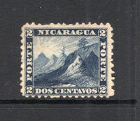 NICARAGUA - 1862 - CLASSIC ISSUES: 2c deep blue on yellowish paper 'Volcano' issue a fine unused copy. (SG 1)  (NIC/4598)