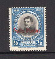 NICARAGUA - 1923 - VARIETY: ½c black & blue with 'Sello Postal' overprint a fine mint copy with variety RAISED S IN SELLO. (SG 486 variety)  (NIC/4788)