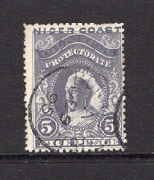 NIGERIA - NIGER COAST PROTECTORATE - 1894 - QV ISSUE: 5d grey lilac QV issue, perf 13½-14, a fine used copy with central BONNY RIVER cds dated DEC 9 1895. (SG 49b)  (NIG/14827)